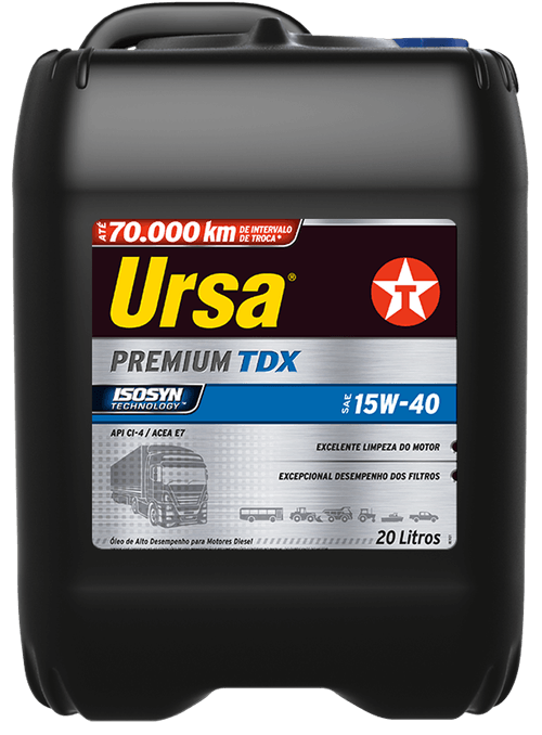 Óleo Ursa Premium TDX SAE 15W40 - Api Ci-4 20 Litros